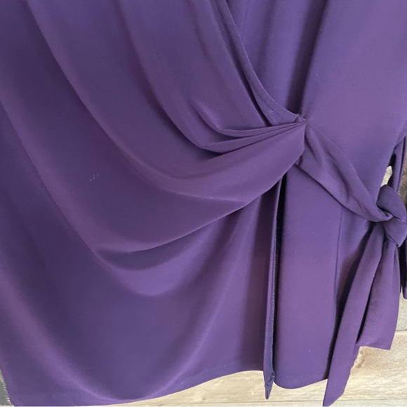 Evan Picone Black Label Purple Top - Picture 5 of 6